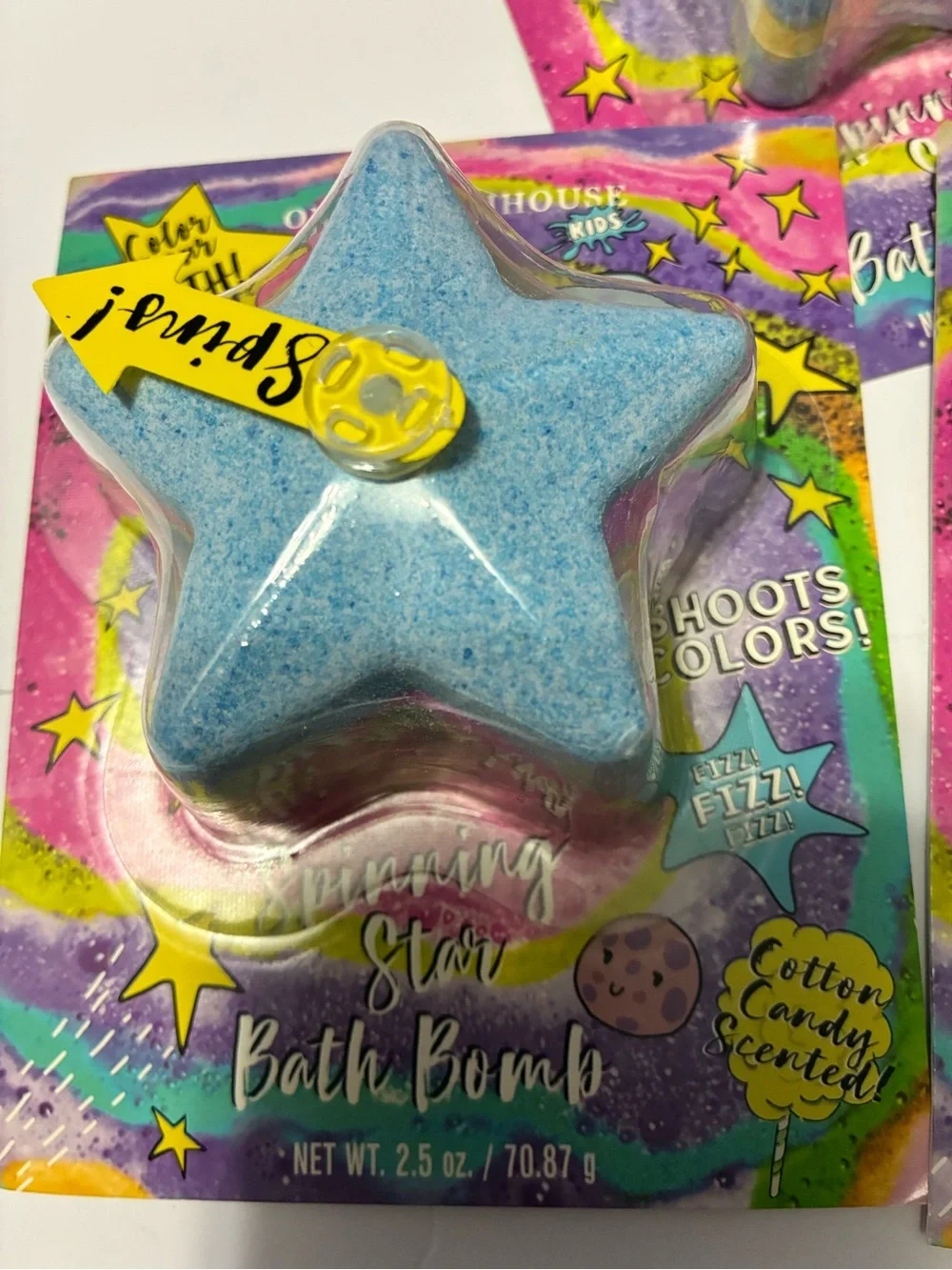 NEW Onyx Bathhouse Spinning Star Bath Bombs, Set of 3 — Cotton Candy Scent